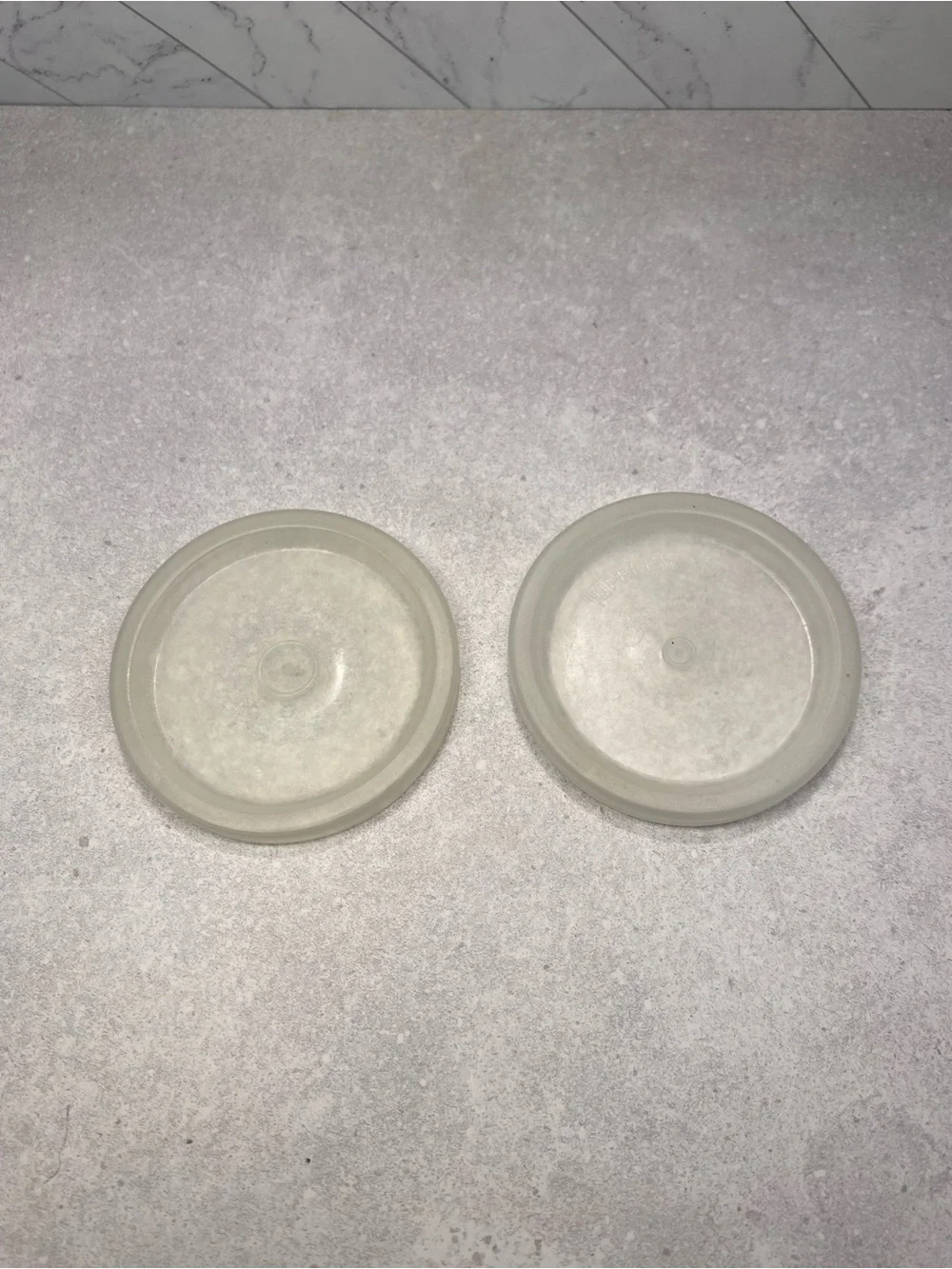 10 Translucent/Sheer/Clear Tupperware Round Replacement Lids  Various Sizes